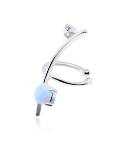 White Opal Ear Cuffs EC-1115